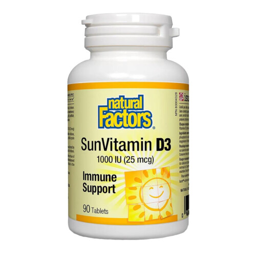 Natural Factors Vitamin D3 1000IU 90 Tablets