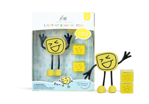 Glo Pals Light-Up Sensory Bath Toys Character - Alex 3+