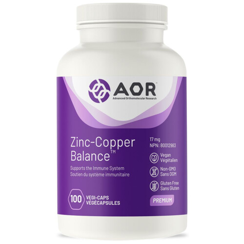 AOR Zinc-Copper Balance 17mg 100VCaps@