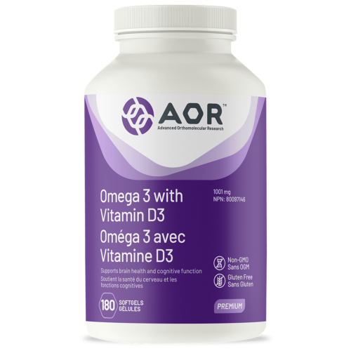 AOR Omega 3 with Vitamin D3 180 Softgels