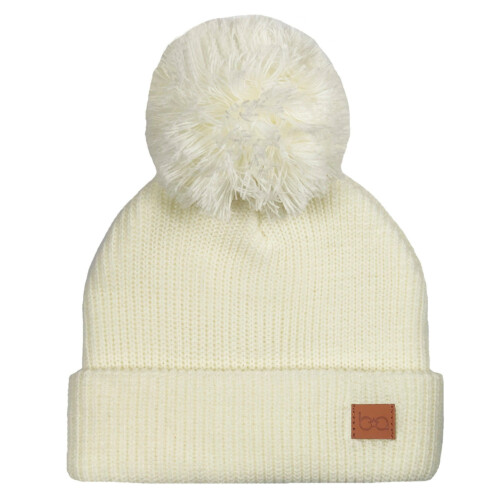 Babyfied Apparel PomPom Toque - Ivory - 0-6M