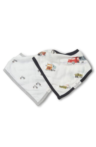 Loulou Lollipop Bandana Bib Set - Happy Trucks