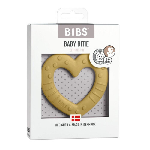 BIBS Baby Bitie Heart Mustard ONE SIZE