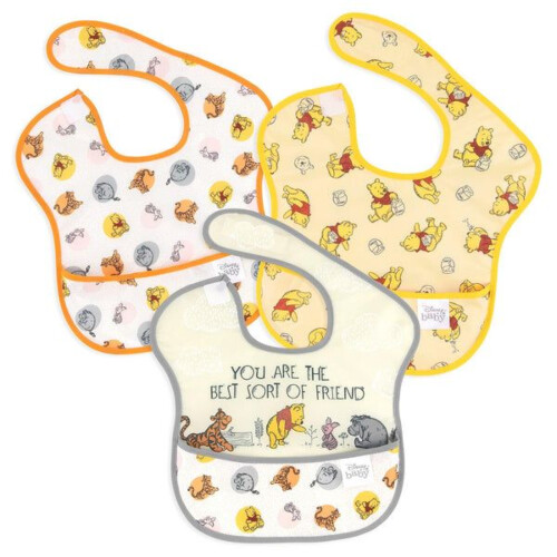 Bumkins - SuperBib 3PK - Pooh Bear & Friends