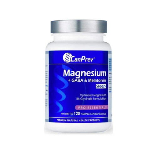 CanPrev Magnesium Sleep + GABA & Melatonin 120 Vegetarian Capsules @