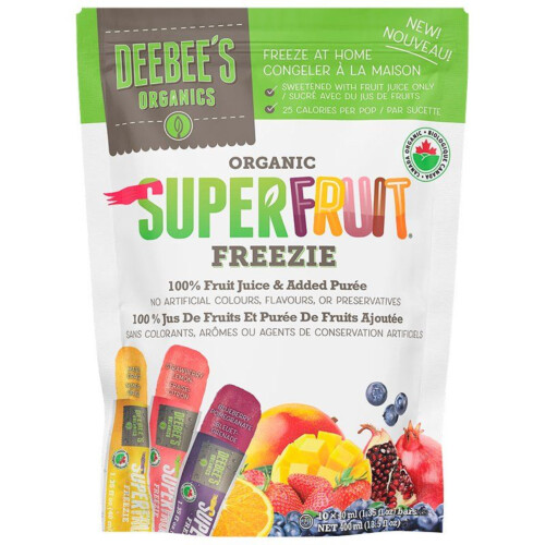 DeeBee's Organic Super Fruit Freezies Variety Pack 10 x 40ml