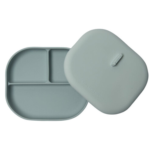 Loulou Lollipop Divied Plate with Lid - Blue