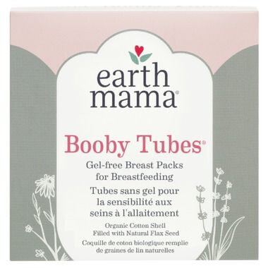 Earth Mama Organics Booby Tubes Gel-free Breast Packs for Breastfeeding 1 Pair