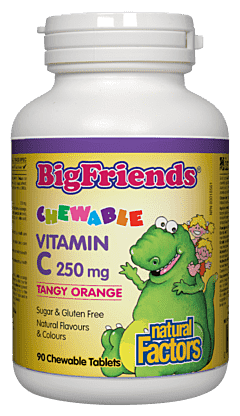 Natural Factors Vitamin C 250MG Orange Flavour 90 Chewables @