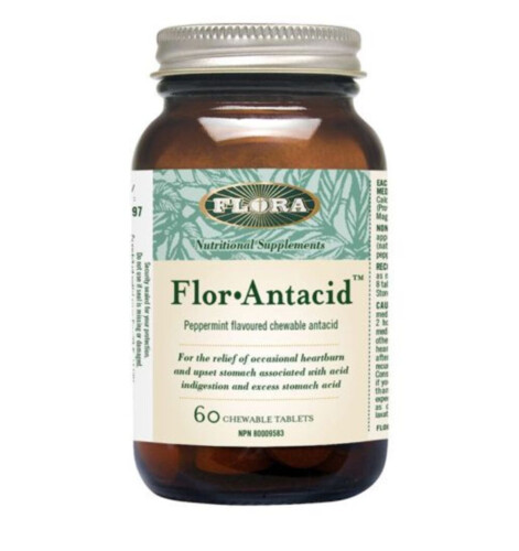 Flora Flor Antacid 446mg 60 Chewable Tablets