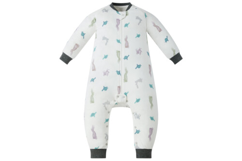 Nest Designs Avocado Bamboo Long Sleeve Footed Sleep Bag 1.0 TOG -The Tortoise & The Hare - 2.5T- 4T