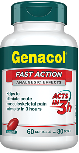 Genacol Fast Action Natural Analgesic Acts in 3 Hours 60 Softgels @