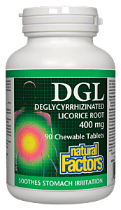 Natural Factors DGL Licorice Root 400MG 90 Tablets @