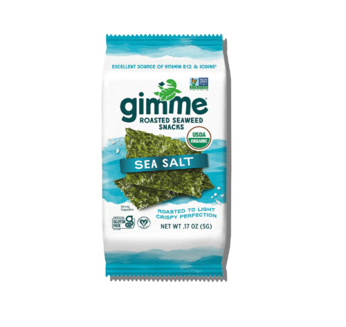 gimMe Organic Roasted Seaweed Snacks SeaSalt 10g