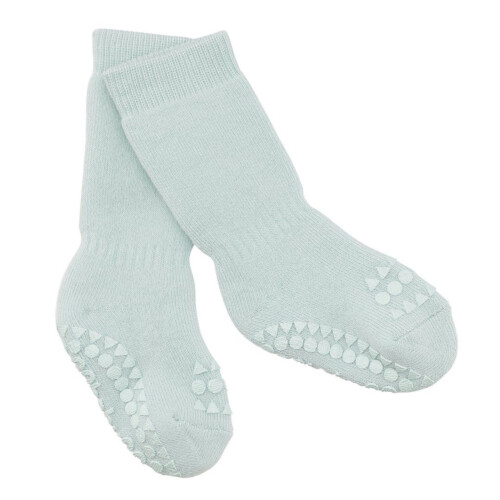 GoBabyGo Crawling Cotton Socks - Mint Green 6-12m