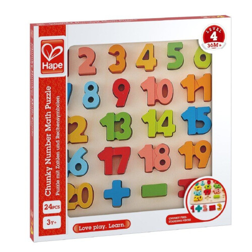 Hape Chunky Number Math Puzzle 24Pcs Age 3+