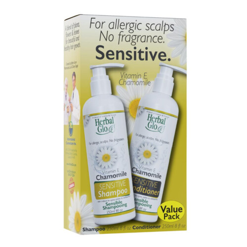 Herbal Glo Sensitive Shampoo & Conditioner - Chamomile 2x250ml (VALUE PACK)