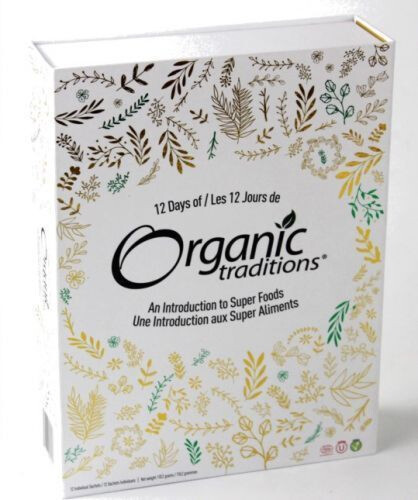 Organic Traditions Super Foods Holiday Advent Box 12 Days
