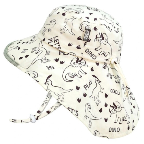 Jan & Jul Kids Sun Hat Cotton Adventure Hat - Dino Play - L