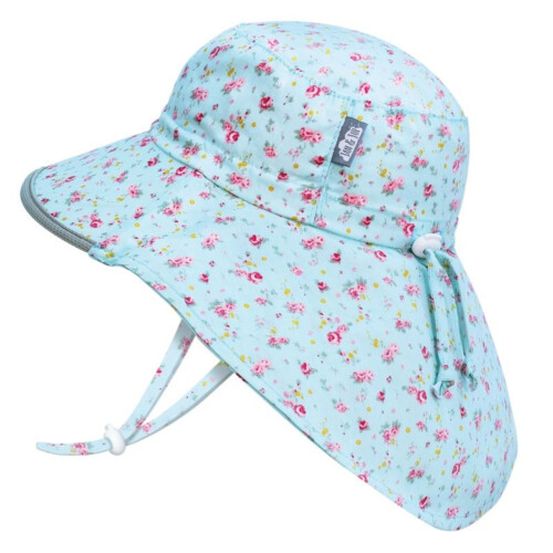 Jan & Jul Kids Sun Hat Cotton Adventure Hat - Retro Rose - L