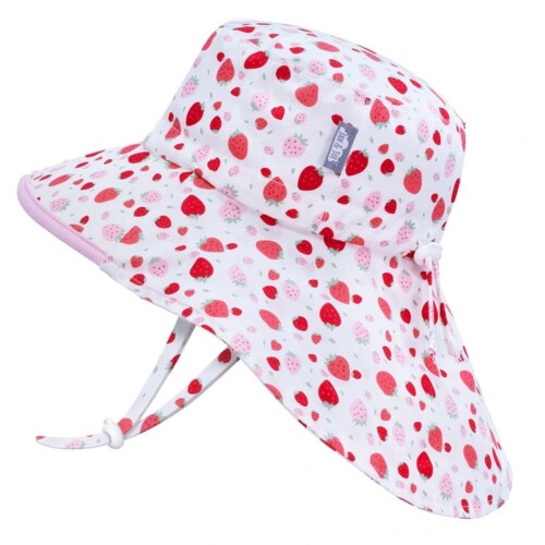 Jan & Jul Kids Sun Hat Cotton Adventure Hat - Strawberry - XL