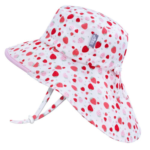 Jan & Jul Kids Sun Hat Cotton Adventure Hat - Strawberry - M