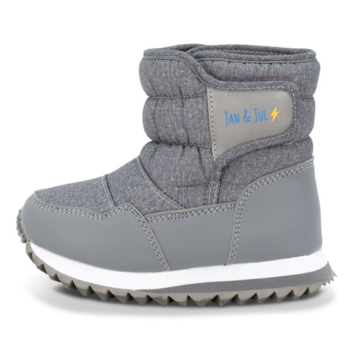 Jan & Jul Kids Toasty-Dry Puffy Winter Boots - Heather Grey
