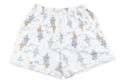 Nest Designs Bamboo Jersey Shorts - Ocean Float 2-3T