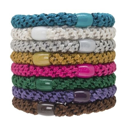 L.Erickson Grab & Go Ponytail Holders Set of Eight - Winter