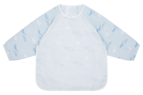 Nest Designs Bamboo Long Sleeve Bib Cover - Beluga Boogie 3T-6T