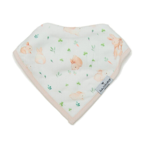 Loulou Lollipop Bandana Bib Set - Bunny Meadow