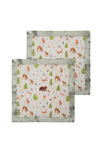 Loulou Lollipop Security Blanket - Forest Friends 2PK