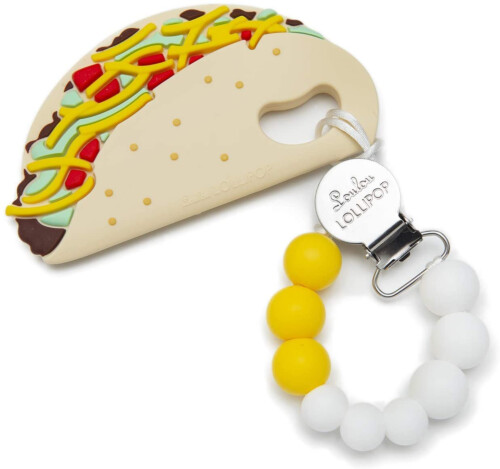Loulou Lollipop Silicone Teether Set - Taco