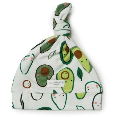 Loulou Lollipop Top Knot Beanie - Avocado 6-12M
