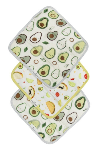Loulou Lollipop Washcloth 3 Piece Set - Avocado