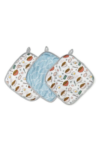 Loulou Lollipop Washcloth 3 Piece Set - Ramen