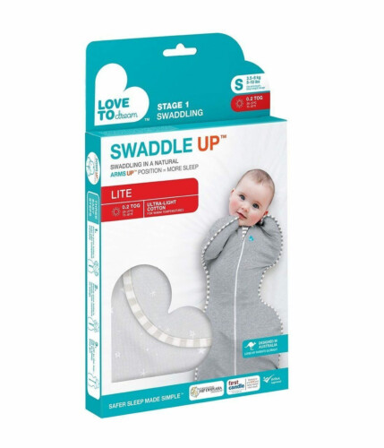 Love To Dream Swaddle UP Lite Gray Stars - Newborn 0.2 Tog