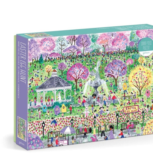 Galison Michael Storrings Easter Egg Hunt 1000 Piece Puzzle