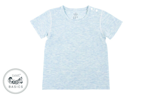 Nest Designs Basics Bamboo Cotton Short Sleeve T-Shirt - Mist 18-24M