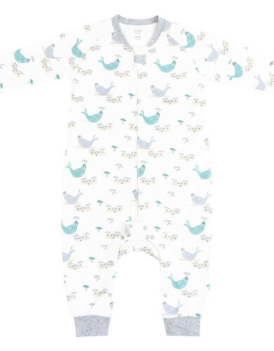 Nest Designs Organic Cotton Long Sleeve Footed Sleep Bag 1.0 TOG - Basking Buddies 18M-2.5T
