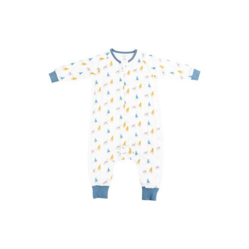 Nest Designs Bamboo Pima Long Sleeve Footed Sleep Bag 0.6 TOG - Hermit Pals 6M-18M