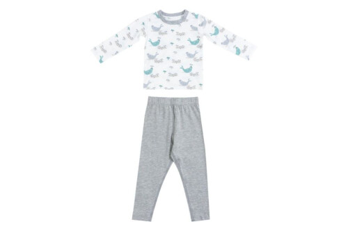 Nest Designs Bamboo Jersey Two-Piece Long Sleeve PJ Set - Basking Buddies