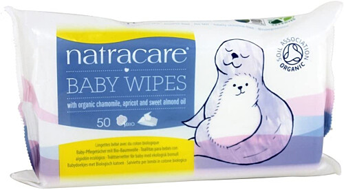 Natracare Organic Baby Wipes 50ct