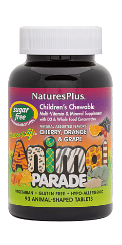 Nature's Plus Animal Parade Sugar Free Children's Chewable Multi-Vitamins 90 animal tables @