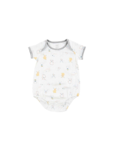 Nest Design Bamboo Pima Short Sleeve Onesie - Squirrely 6-12M