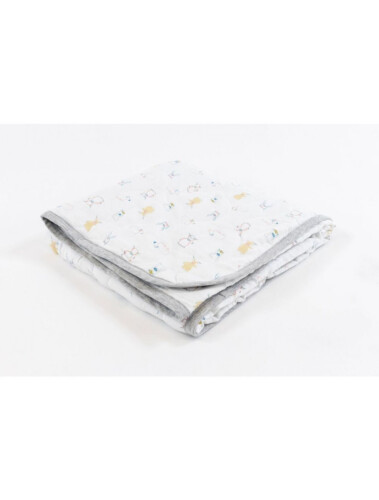 Nest Design Quilted Bamboo Cozy Blanket (Crib) - Pompom 110x140cm