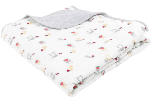 Nest Design Quilted Bamboo Cozy Blanket (Toddler) - Squirrely 145x180cm