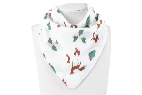 Nest Designs Bamboo Baby Terry Back Bandana Bib - Foxes  2 Pack