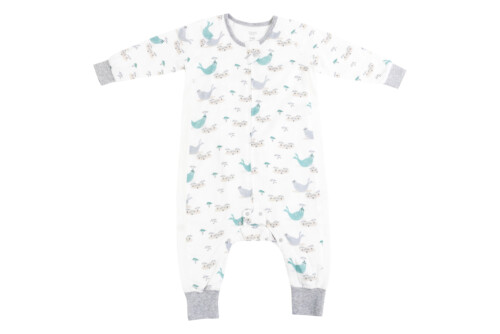 Nest Designs Bamboo Pima Long Sleeve Footed Sleep Bag 0.6 TOG - Basking Buddies 4-6T