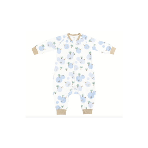 Nest Designs Organic Cotton Long Sleeve Footed Sleep Bag 1.0 TOG -Thirsty Tigers 2.5T- 4T
